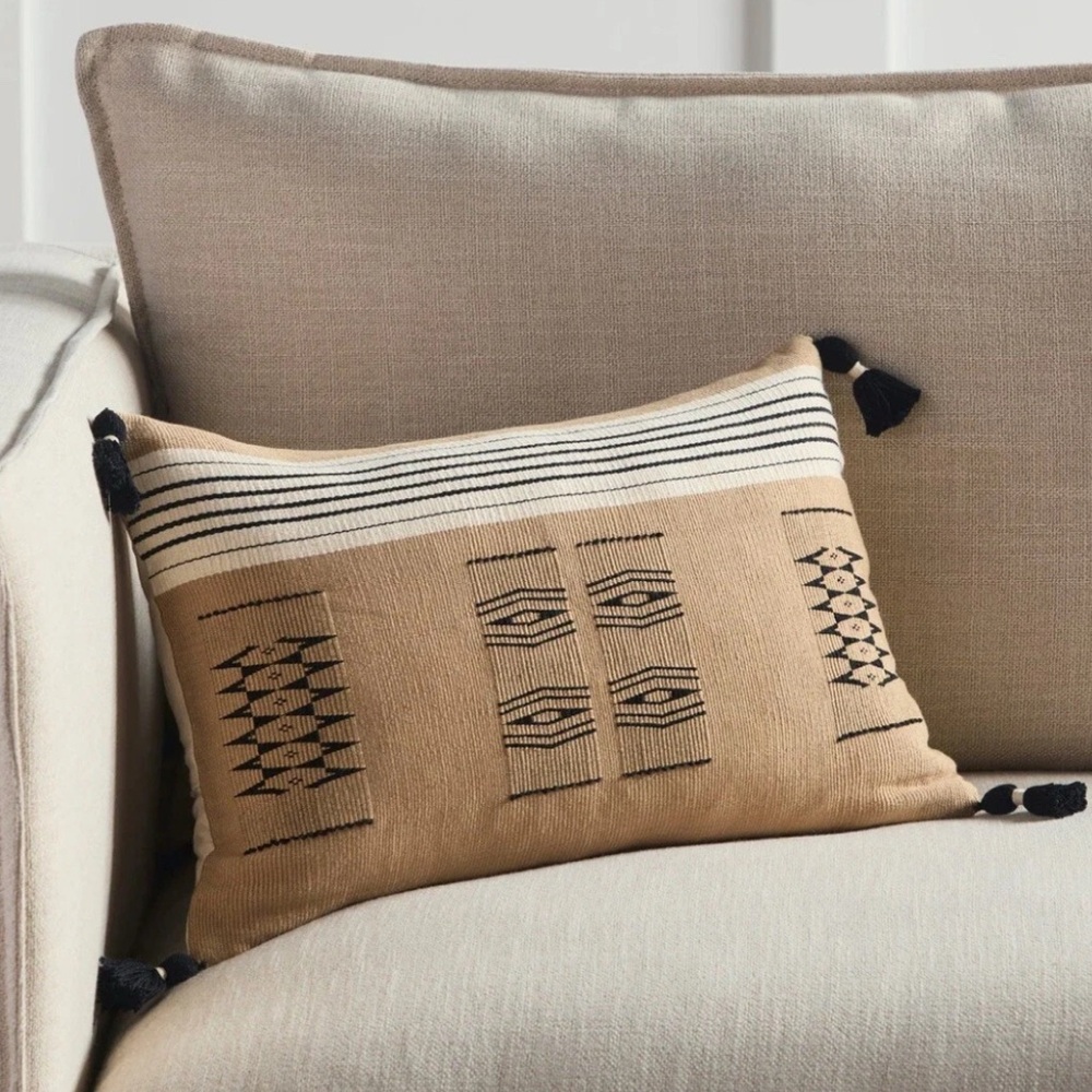 Handwoven Nagaland Alejandra Tribal Tobu Throw Pillow. Luxury Pillow 100% Down.